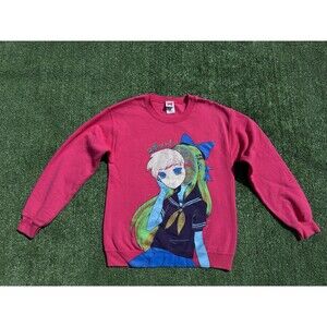 *RARE* OMOCAT 2014 Robogirl Sweatshirt Sweater size SMALL Pink Crewneck